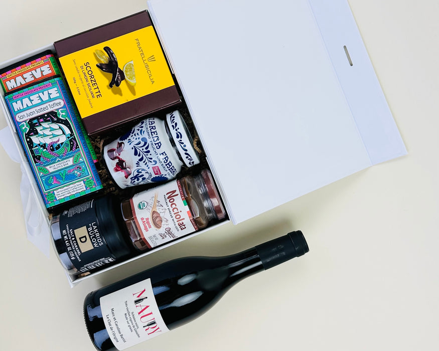 Chocolate and Cherry Gift Box + French Dessert Wine